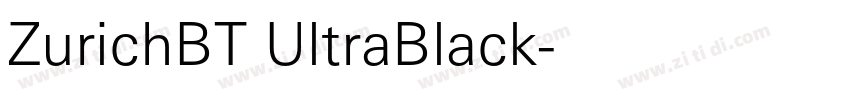 ZurichBT UltraBlack字体转换